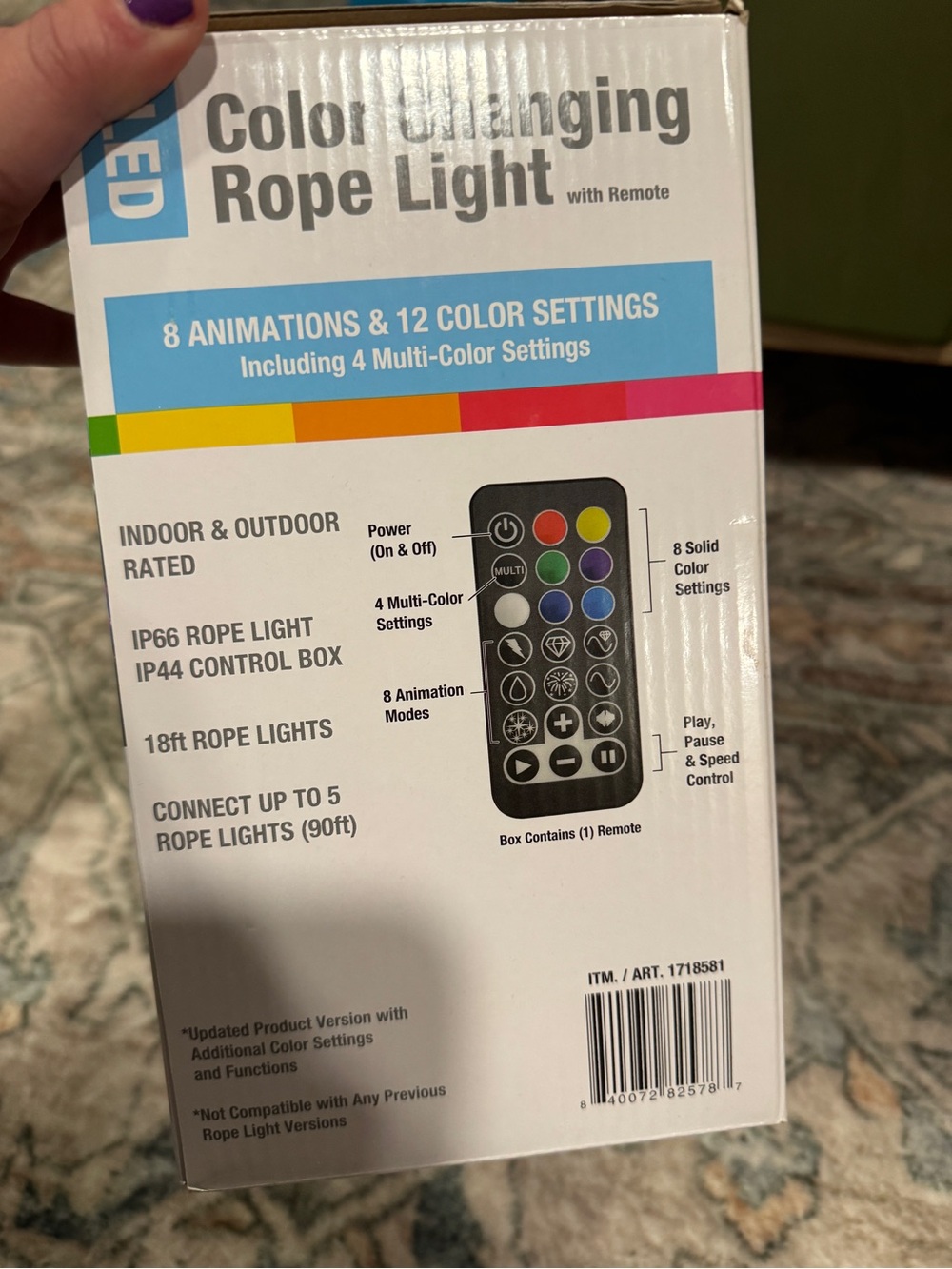 LED Color Changing Rope Light - Multicolor - Picture 3 of 5